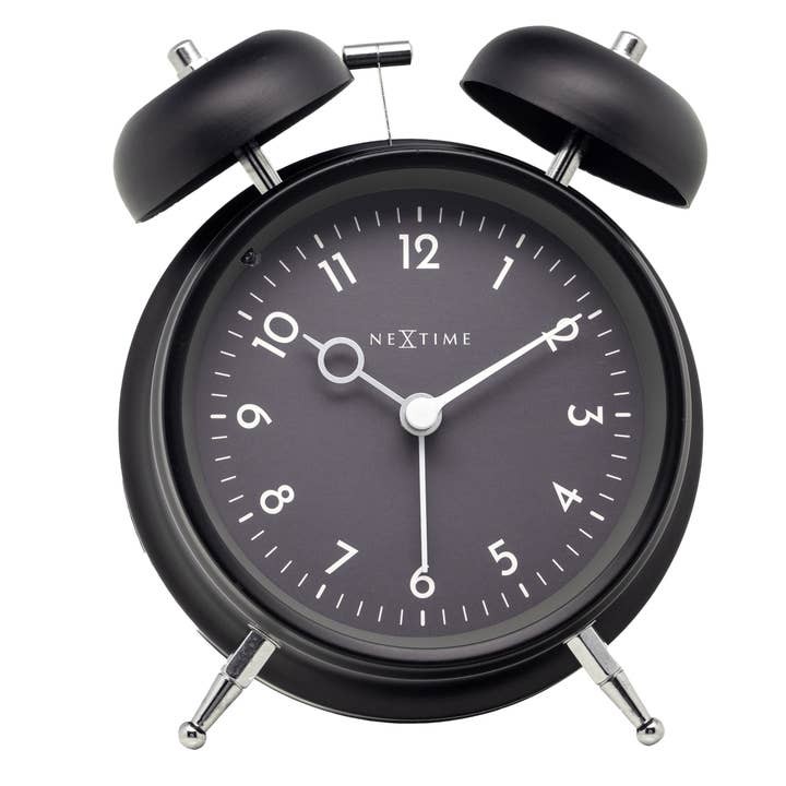 NeXtime - Wholesale Alarm Clock - Alarm Clock 12 x 14 x 6cm-Metal-NeXtime "Golden Hour"