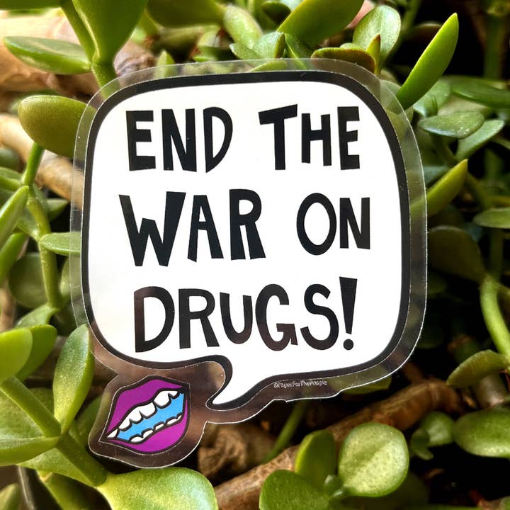 ¡Acabemos con la guerra contra las drogas! Adhesivo para venta al por mayor de Paper for the People