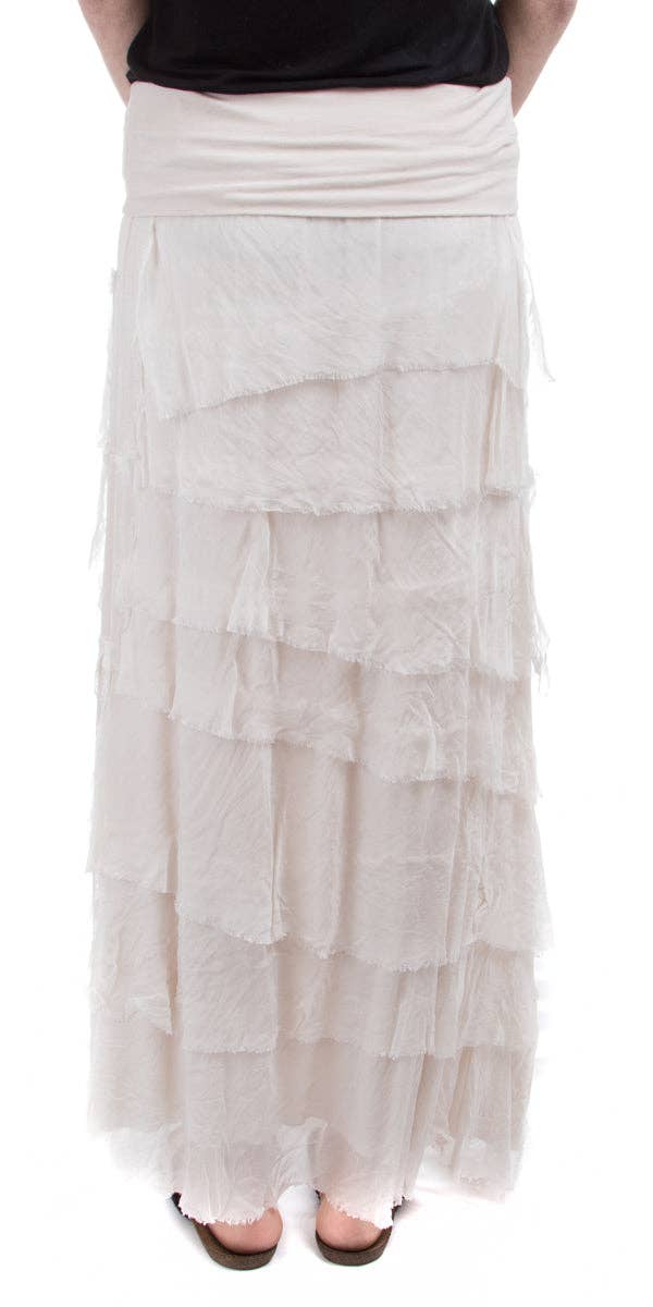 Gigi Moda - Vente Jupe – femme - Jupe volantée longue en soie7