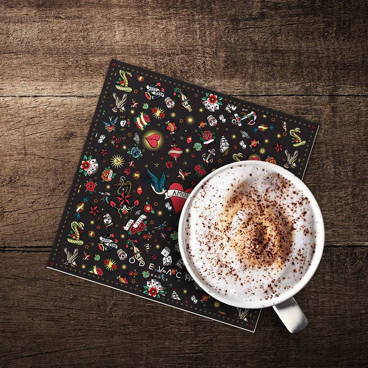 Maison Otto French Lifestyle Distribution - Wholesale Coasters - Tattoo Coasters Set of 6 By Podevache 1