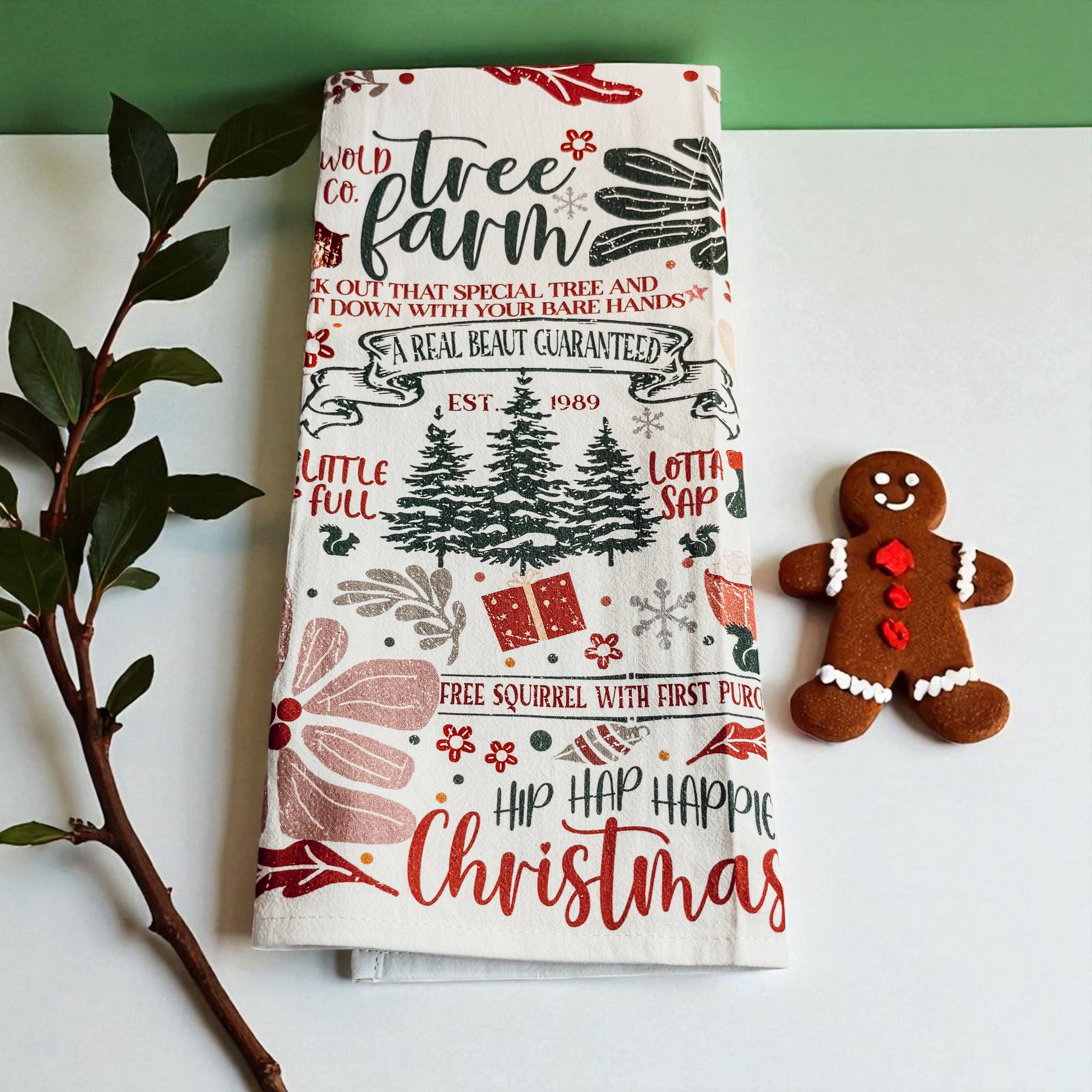Gia Roma - Wholesale Tea Towel - Vintage Santa Holiday Kitchen Towel & Decor | Pink Christmas78
