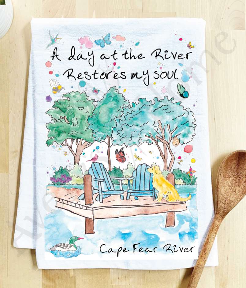 Avery's Home - Wholesale Tea Towel - A Day at the Lake or River Customizable Tea Towel8