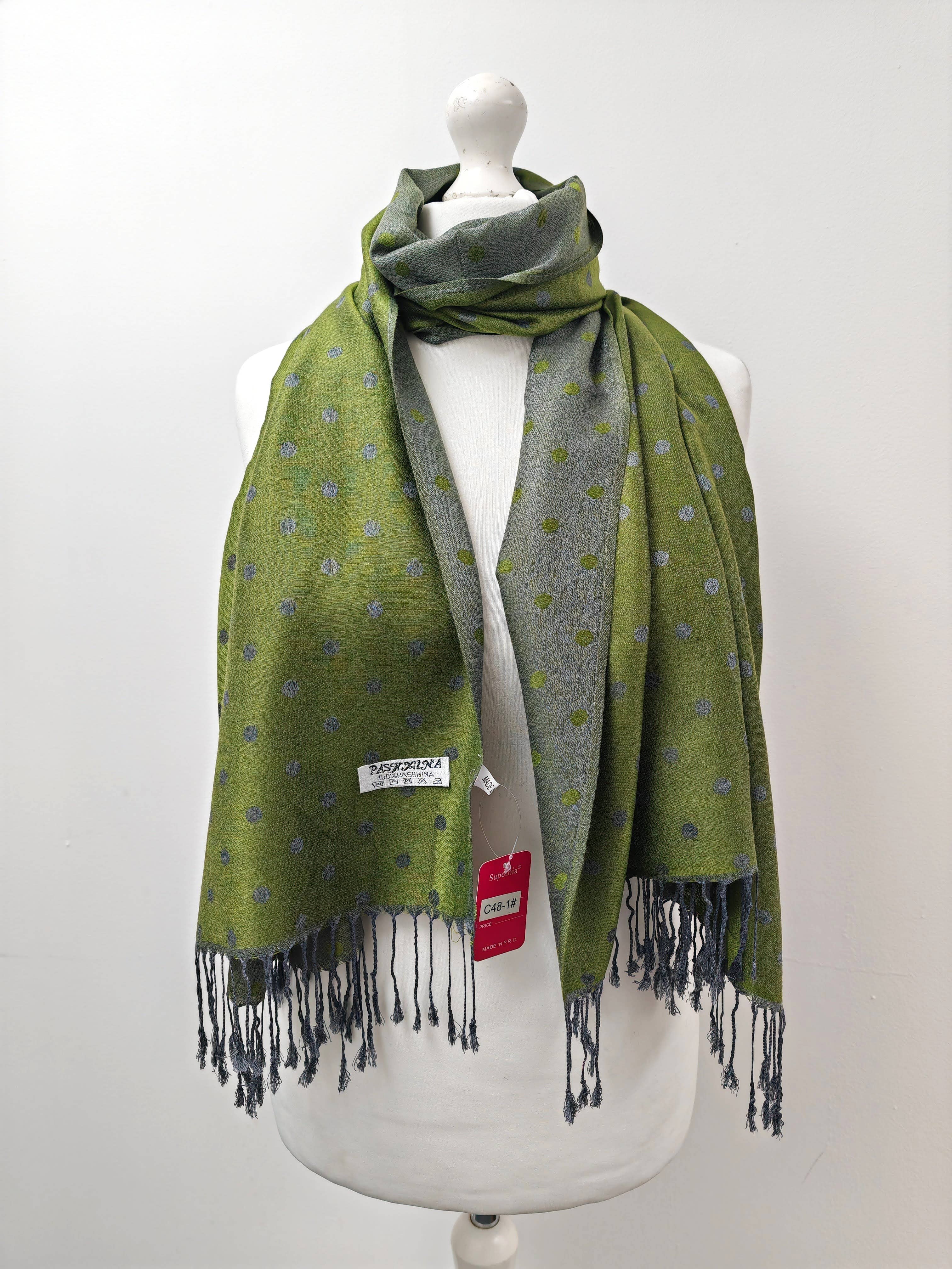 Superbia – wholesale Scarf – Women's – Super Soft Reversible Pashmina scarf /Shawl - C48-1 Dots6