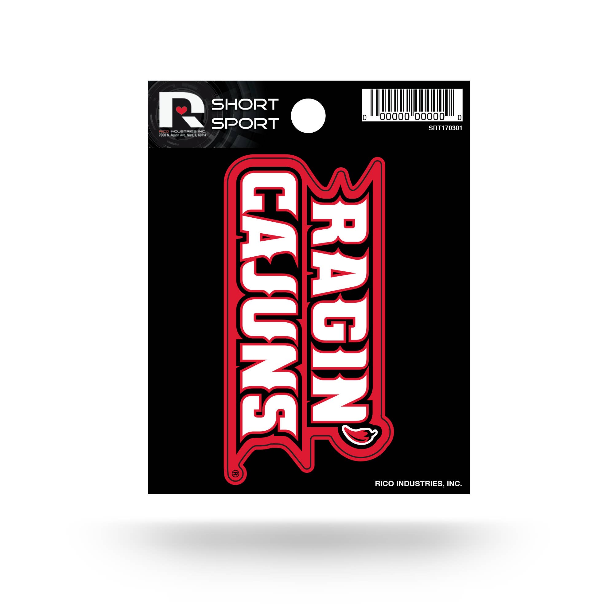 Rico Industries - Wholesale Sticker - NCAA  Louisiana-Lafayette Ragin Cajuns  Short Sport Decal0