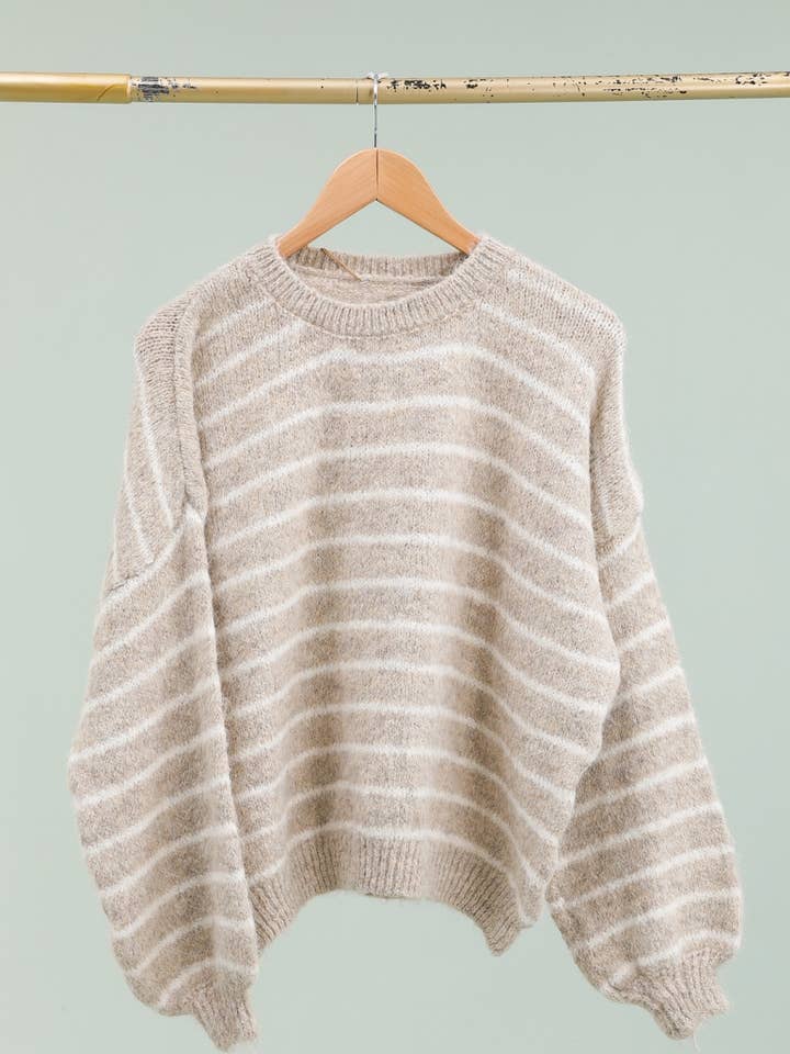 LÉA & LUC - Wholesale Knit Sweater - Women's - Striped sweater REF. 511588