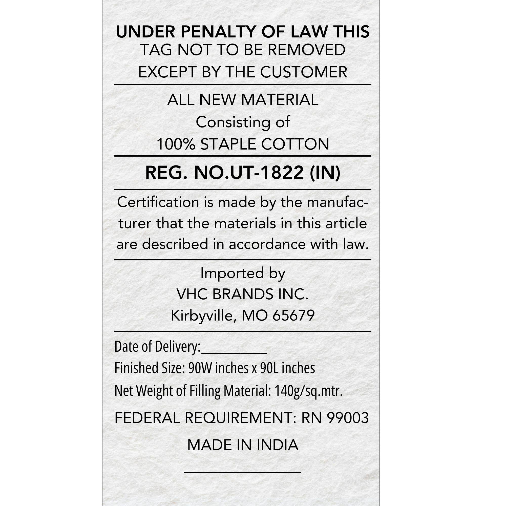 VHC Brands - Vente Courtepointe - Sawyer Mill Couette Queen Bleu 90 x 90 L7