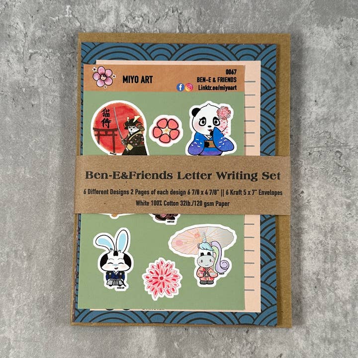 Ben-E & Friends Letter Writing Set for wholesale by Miyo Art Design