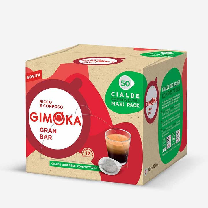 Gimoka Gran Bar Espresso Dosettes en Papier ESE 50 unités pour la vente par Gusto Italian Foods LLC