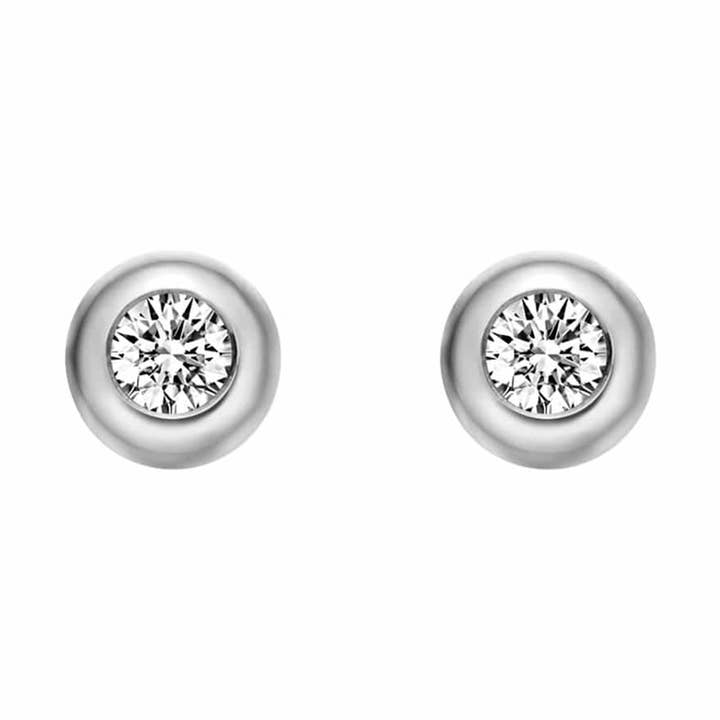 Pendientes redondos de diamante FANCIME Mellow S de oro macizo de 18 quilates para venta al por mayor de Fanci Me Jewelry