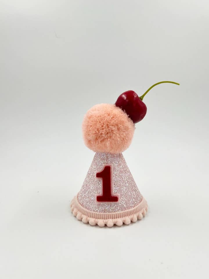 Cherry on top glitter hat for wholesale by Nash and Willow