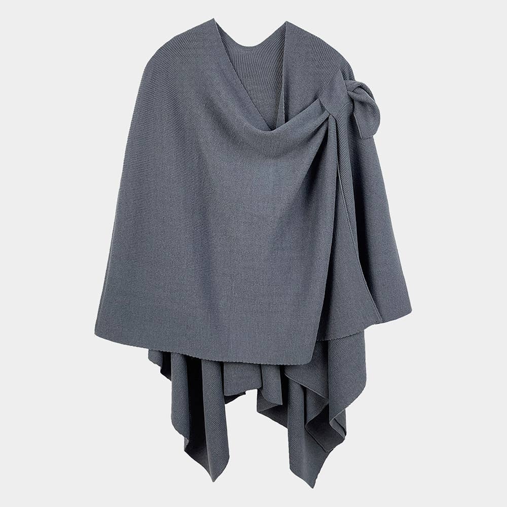 Sensibling Corp. – wholesale Poncho – Women's – Shoulder Strap Solid Ruana Poncho46