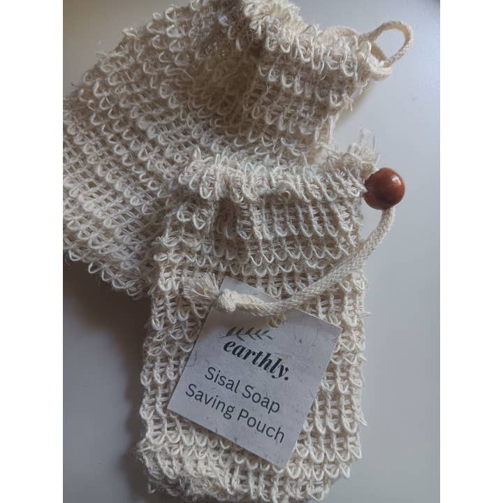 Sisal Soap Saving Pouch for wholesale by Earthly Change