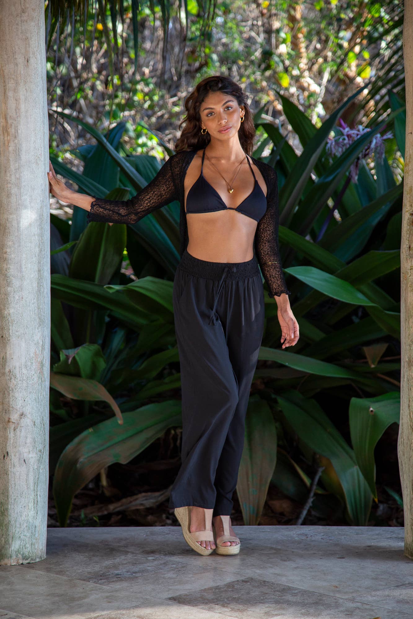 Bali Prema - Wholesale Cardigan - Women's - Summer Knit Sheer Cardigan Bolero Shrug Cover in Black7