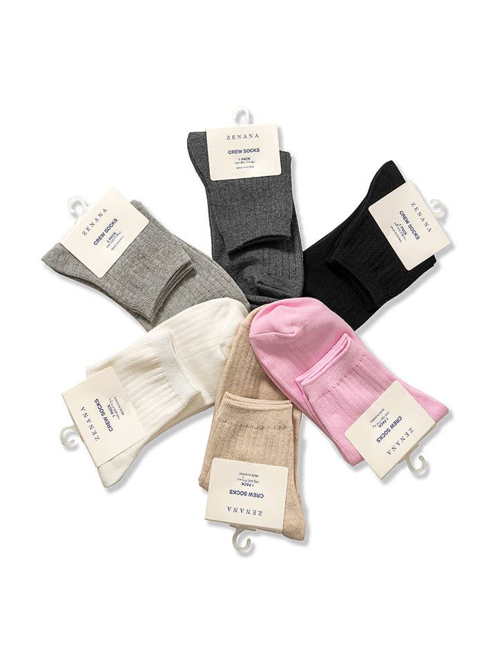 42POPS - Wholesale Socks - Women's - `.SI-26275 Cotton Crew Socks0