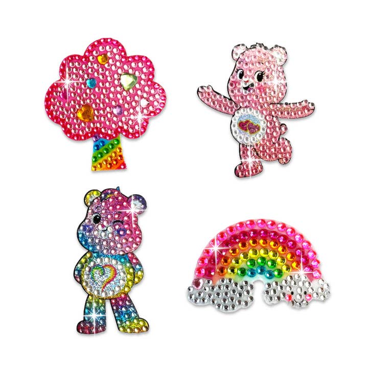 Care Bears Set of 4 2" Rhinestone Stickers for wholesale by StickerBeans