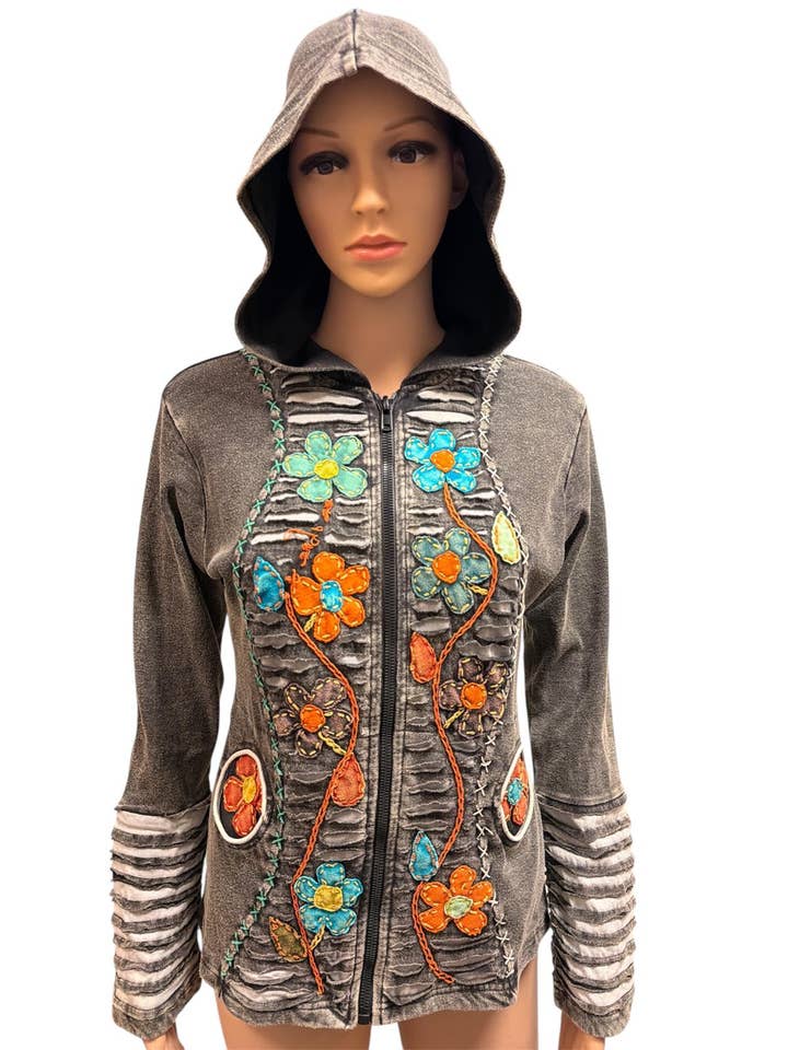 Bomullsbroderi Spetsig Huvjacka NC50 för wholesale av Rising International Inc