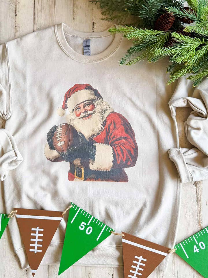 Fotbollstomte Sweatshirt (Beige) för wholesale av Alabama Threads