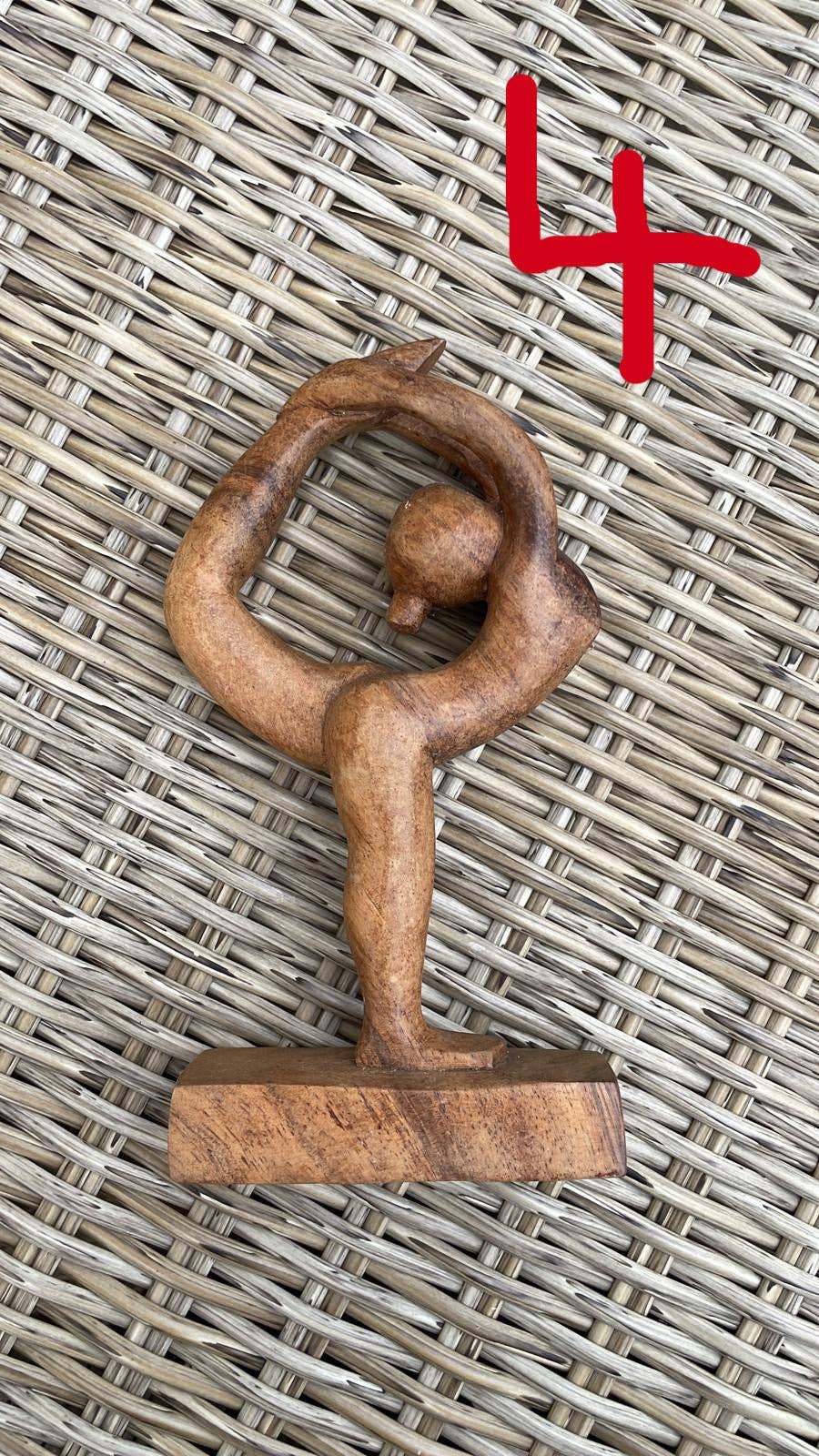 Ubud Glass - Wholesale Sculpture - Hand-Carved Wooden Yoga Poses Art - Serene and Spiritual Home Decor9