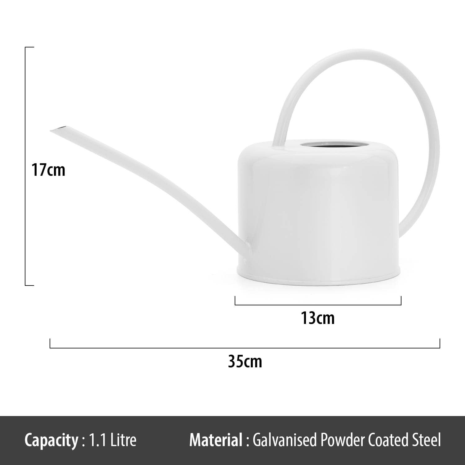 Wholesale Gifts Tomorrow – Engroshandel Vandkande – Hvid kande med metalbelægning 1,1 liter til indendørs vanding1