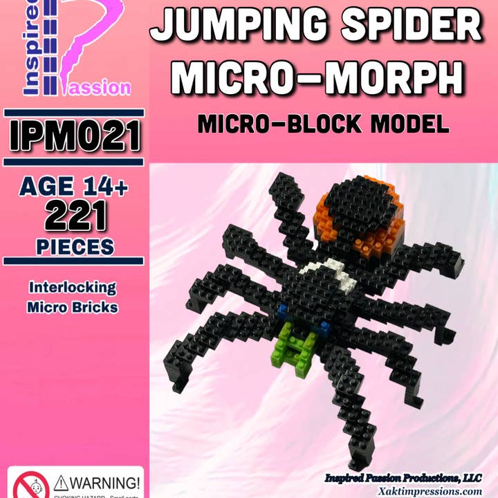 Modèle Micro Morph Micro-Block Jumping Spider pour la vente par Inspired Passion Productions,LLC