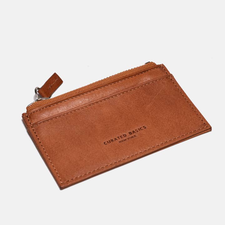 Curated Basics - Wholesale Card Holder - Unisex - Zipper Leather Cardholder