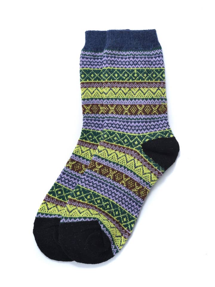 Funkyrel® Atzbranding Limited - Wholesale Socks - Women's - Rufia - 5 Pairs Bohemian Style Wool-Blend Socks5