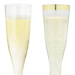 TRUE - Wholesale Champagne Flute - Party Disposable Champagne Flutes - Pack of 12 - ASST COLORS