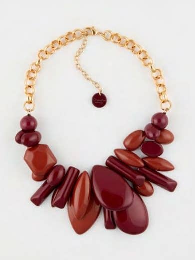 Large Necklace Bordeaux Gianduia for wholesale by CinziaEsse