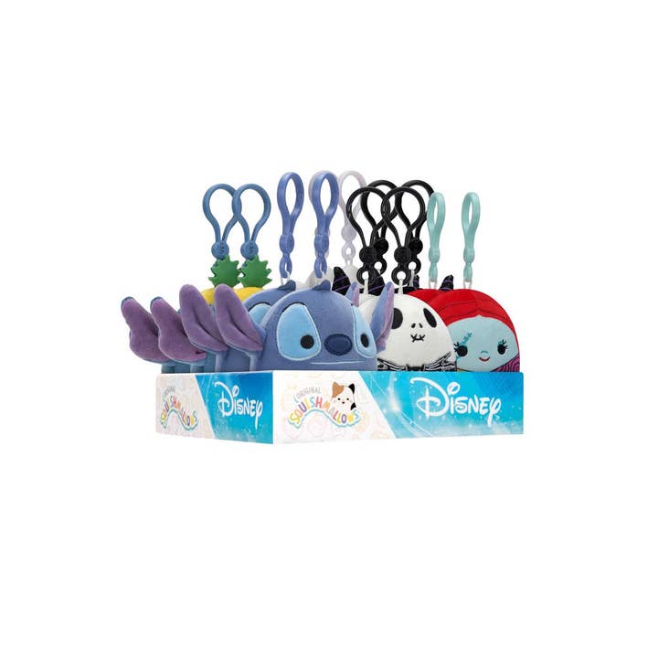 License 2 Play Toys - Wholesale Stuffed/Plush Toy - Kids & Baby - Squishmallows 3.5" Disney Clip On Plush Asst in 12pc Display