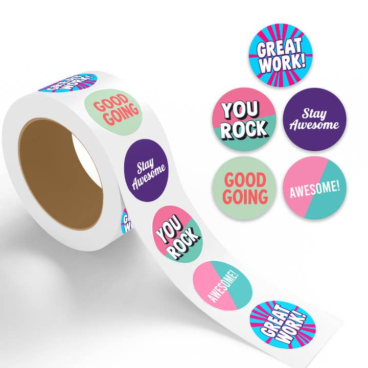 Incentivador - 500 Rótulos/Rolo - 2"x2" - Estilo 4 por atacado de StickerJet