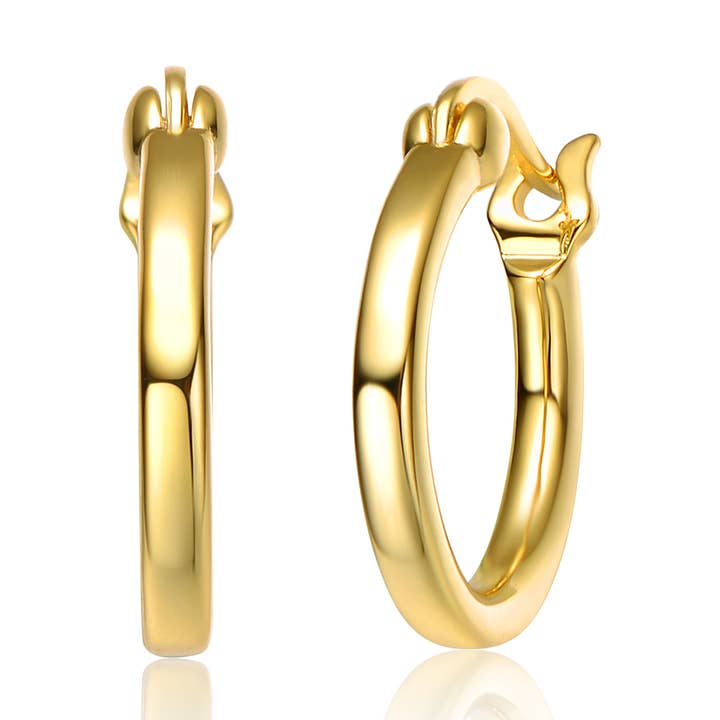 Orecchini placcati in oro 14 carati in argento sterling (2437) per la vendita all'ingrosso da parte di Genevive