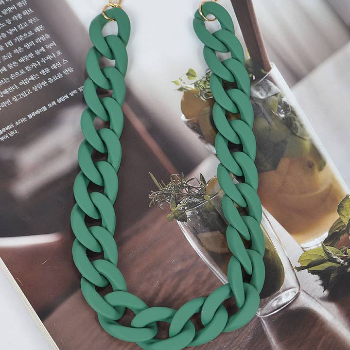 3AM BY H&D ACCESSORIES - Wholesale Link & Chain Necklace - Oversized Color Chain Necklace3