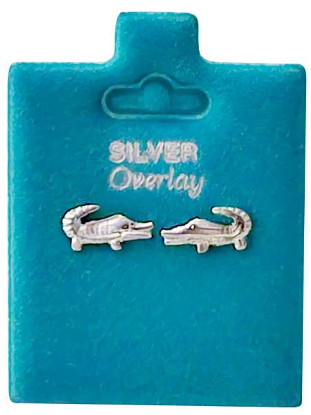 Brincos de Estudante com Jacaré Feitos nos EUA Ouro ou Prata por atacado de New England Gold Inc.