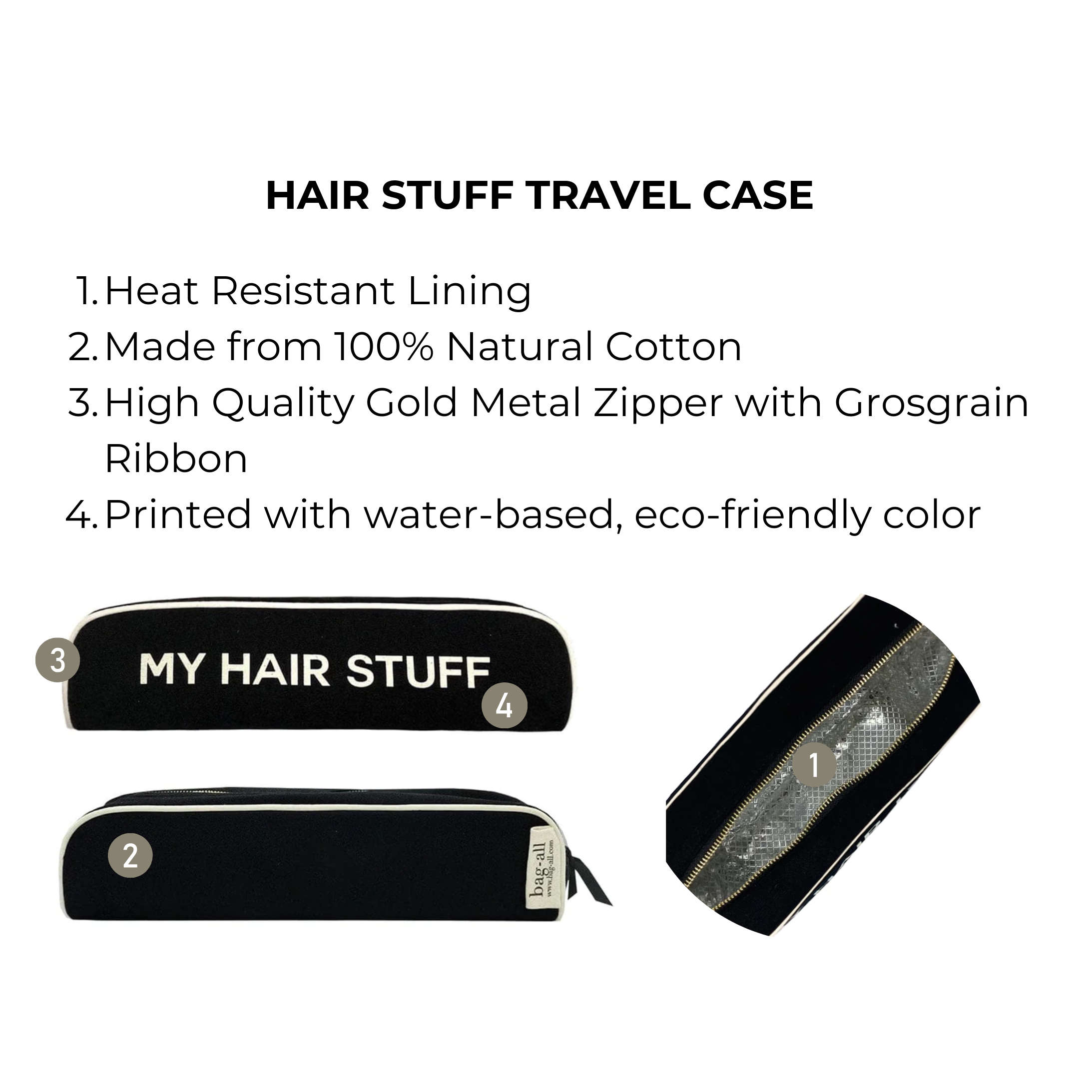 Bag-All - Wholesale Travel Set - Hair Stuff Travel Case, Black4