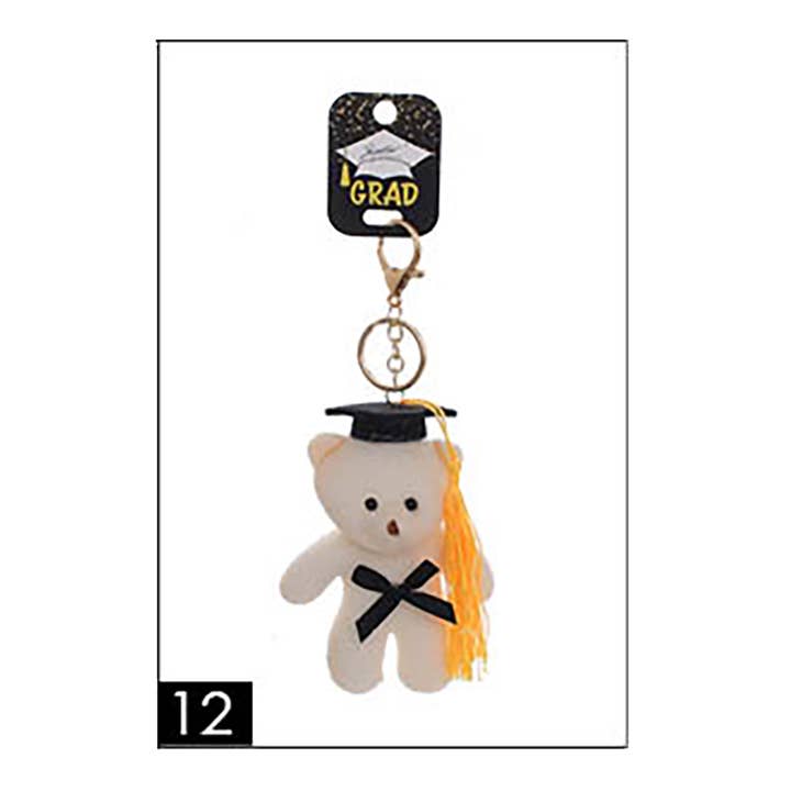 Sensibling Corp. - Wholesale Keychain - Women's - 12PCS - Graduation Teddy Bear Plush Doll Keychains