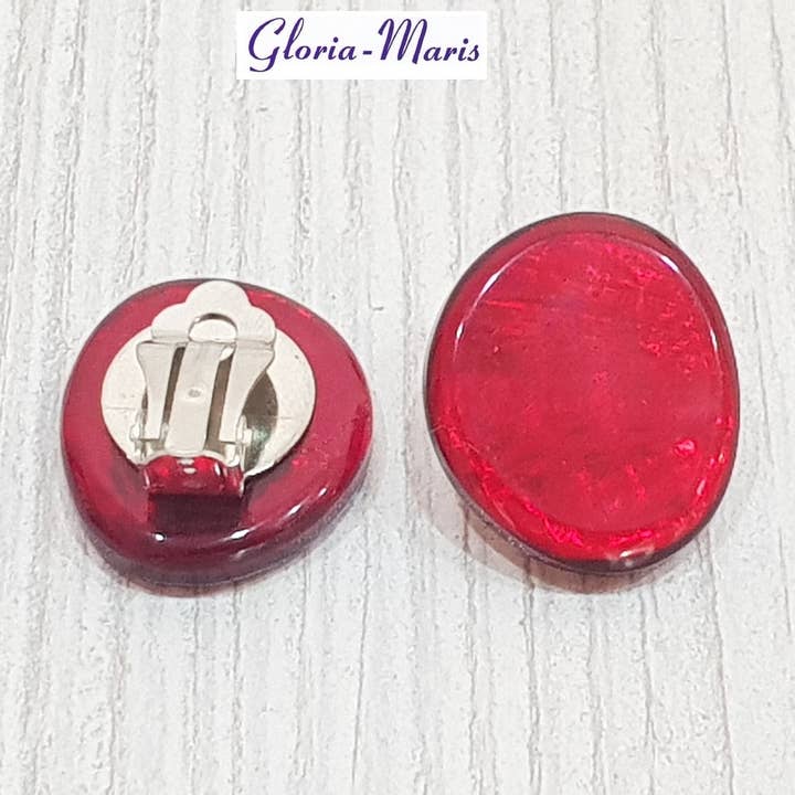 High-quality earclips made of Capiz shells 25mm/CS-0003 for wholesale by Gloria-Maris