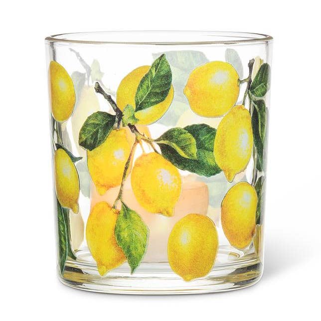Allover Lemons Votive-3"H per la vendita all'ingrosso da parte di Abbott