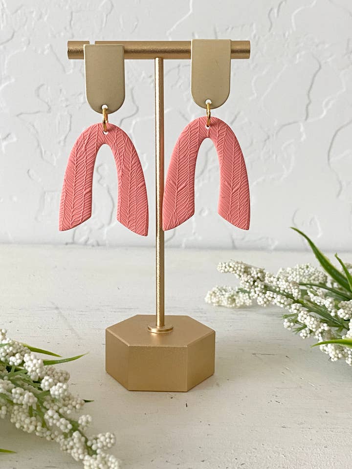 Coral Earrings, Summer Jewelry - Boho Arch Shape for wholesale by midnightclayco