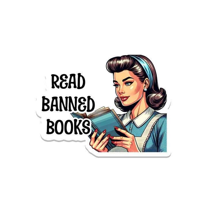Read Banned Books | Politics | Waterproof Sticker | 3" for wholesale by SlapPolitics Stickers