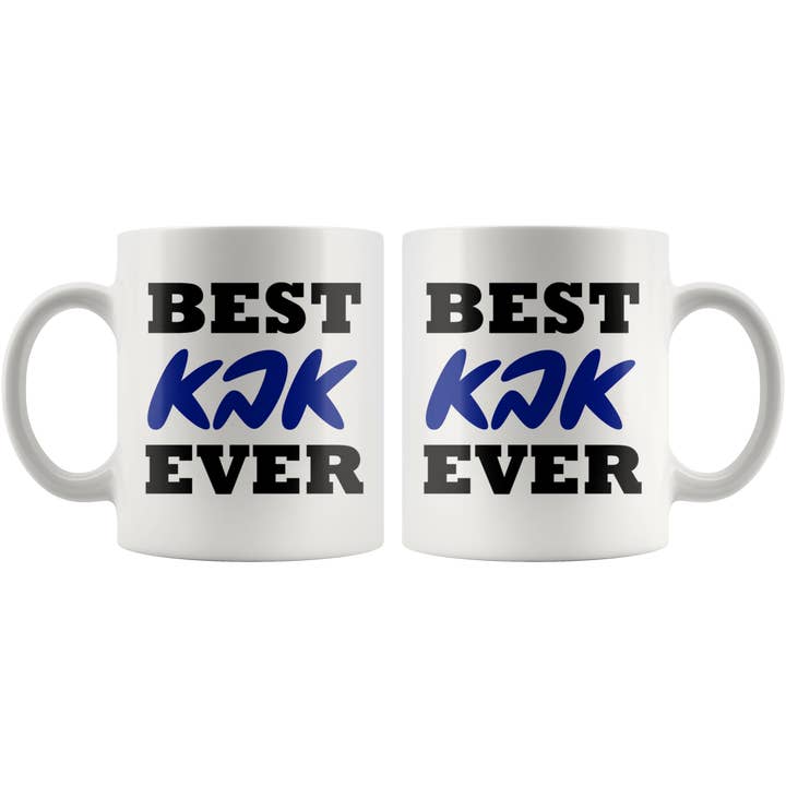 Gifts n'Shtick – Großhandel Kaffeebecher – Bester Vater Aba aller Zeiten Becher mit Hebräisch