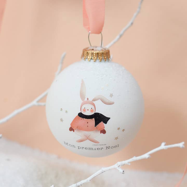 Rabbit Christmas ball by Atelier Oranger® - glass for wholesale by Baubels