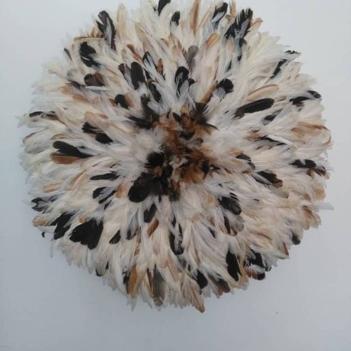 Beige and natural speckled white juju hat for wholesale on Faire