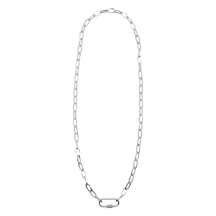 KIKICHIC - Wholesale Link & Chain Necklace - Open Carabiner Link Chain Necklace