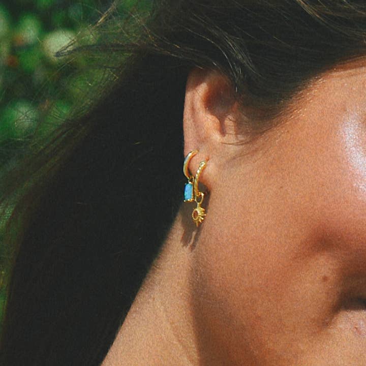 Gold Sun Burst Hoops for wholesale on Faire