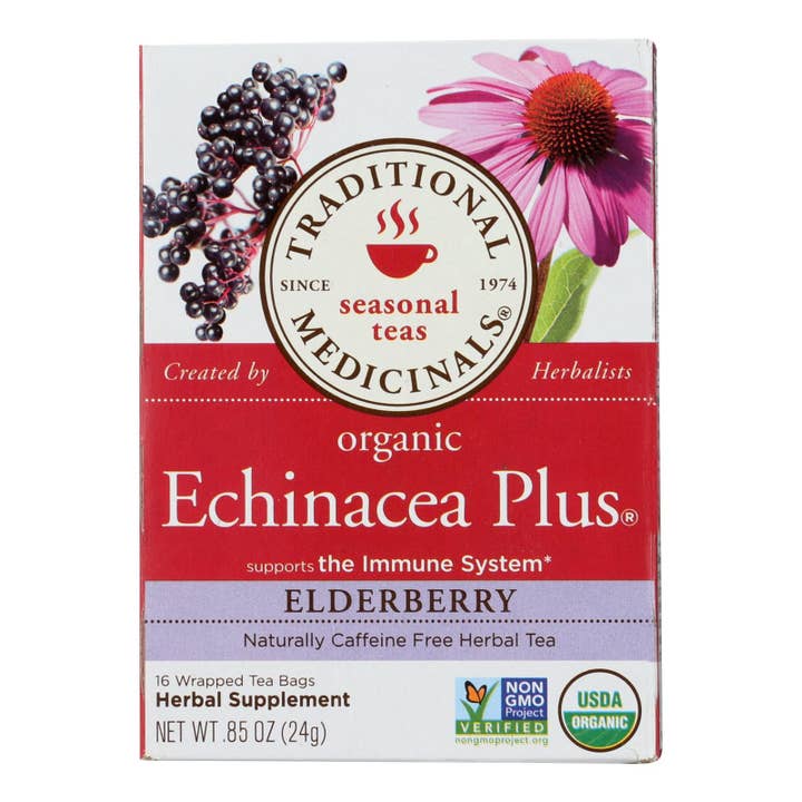 Traditional Medicinals Organic Echinacea Elder Tea -caffeine Free - Case Of 6 - 16 Bags for wholesale by Ware Spark