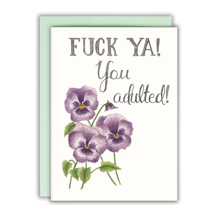 Fan Ya! Du vuxet kort för wholesale av Naughty Florals