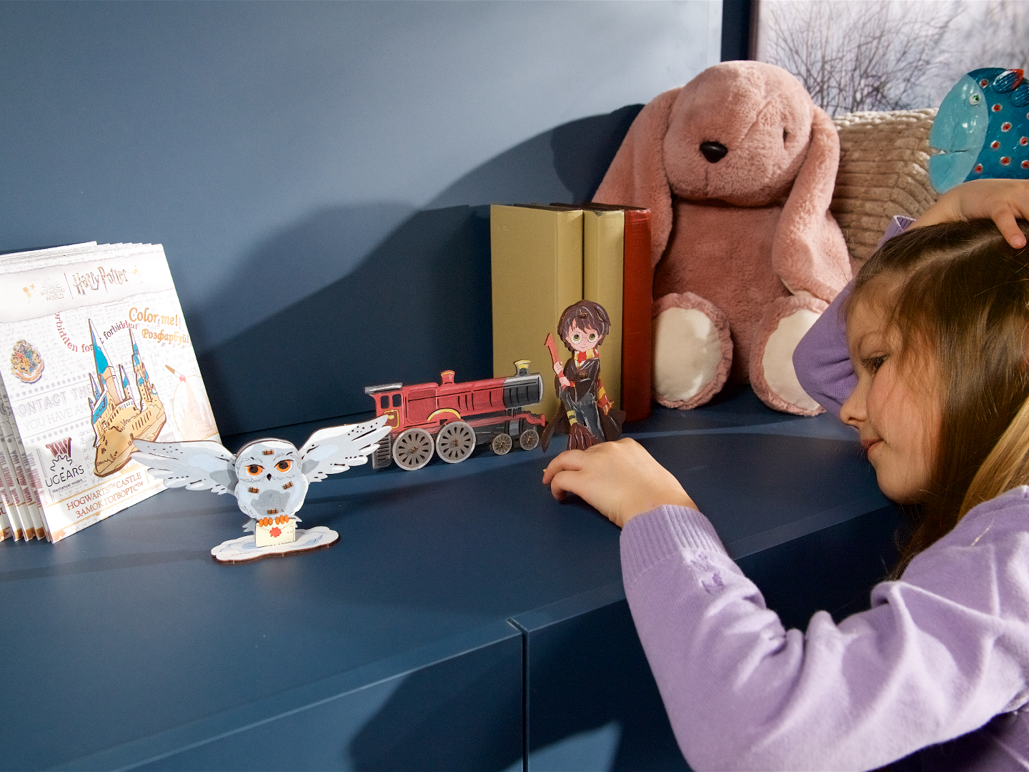 Ukidz LLC - Vente Kit de bricolage – enfant - UGears Hogwarts™ Express (Puzzle 3D en bois - Coloration)5