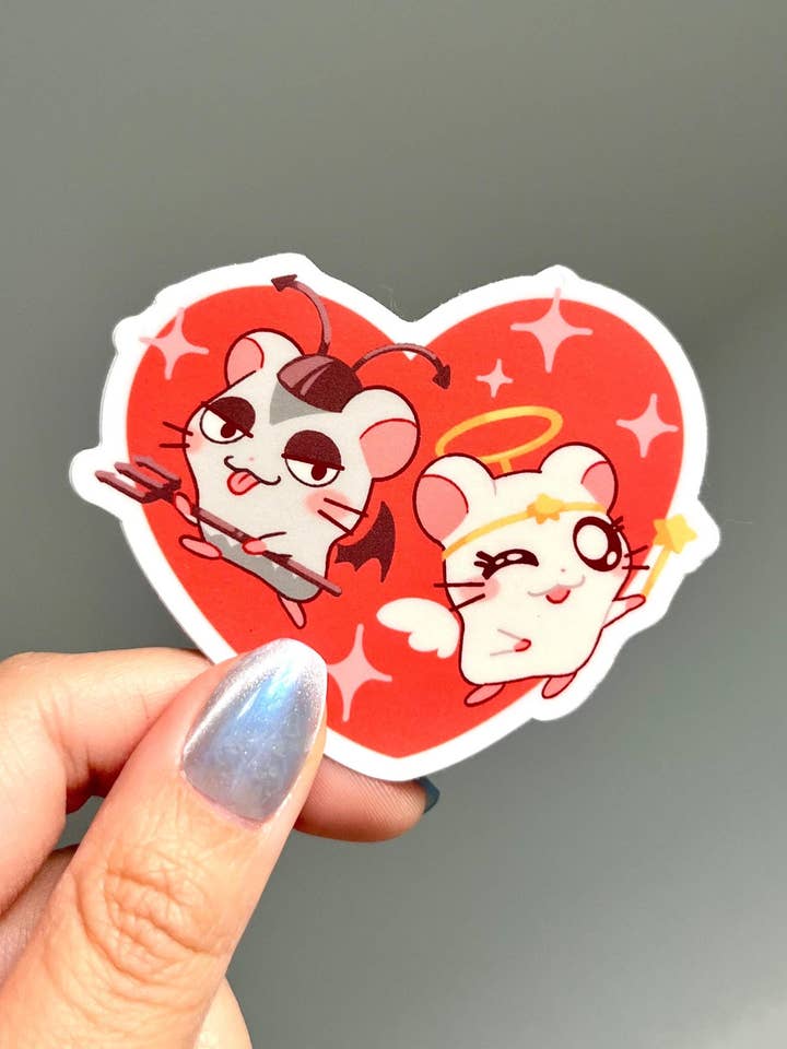 Spat & Harmony Hamtaro: Ham Ham Heartbreak Sticker for wholesale by Midnight Snacks