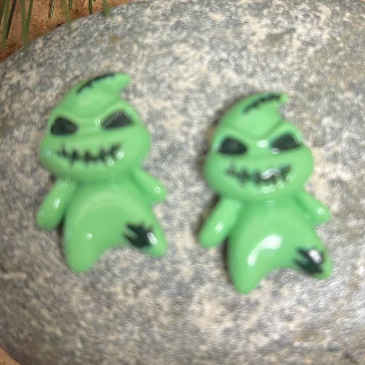 GREEN MACHINE Monster Stud Earrings for wholesale by Pink tiful of LOVE