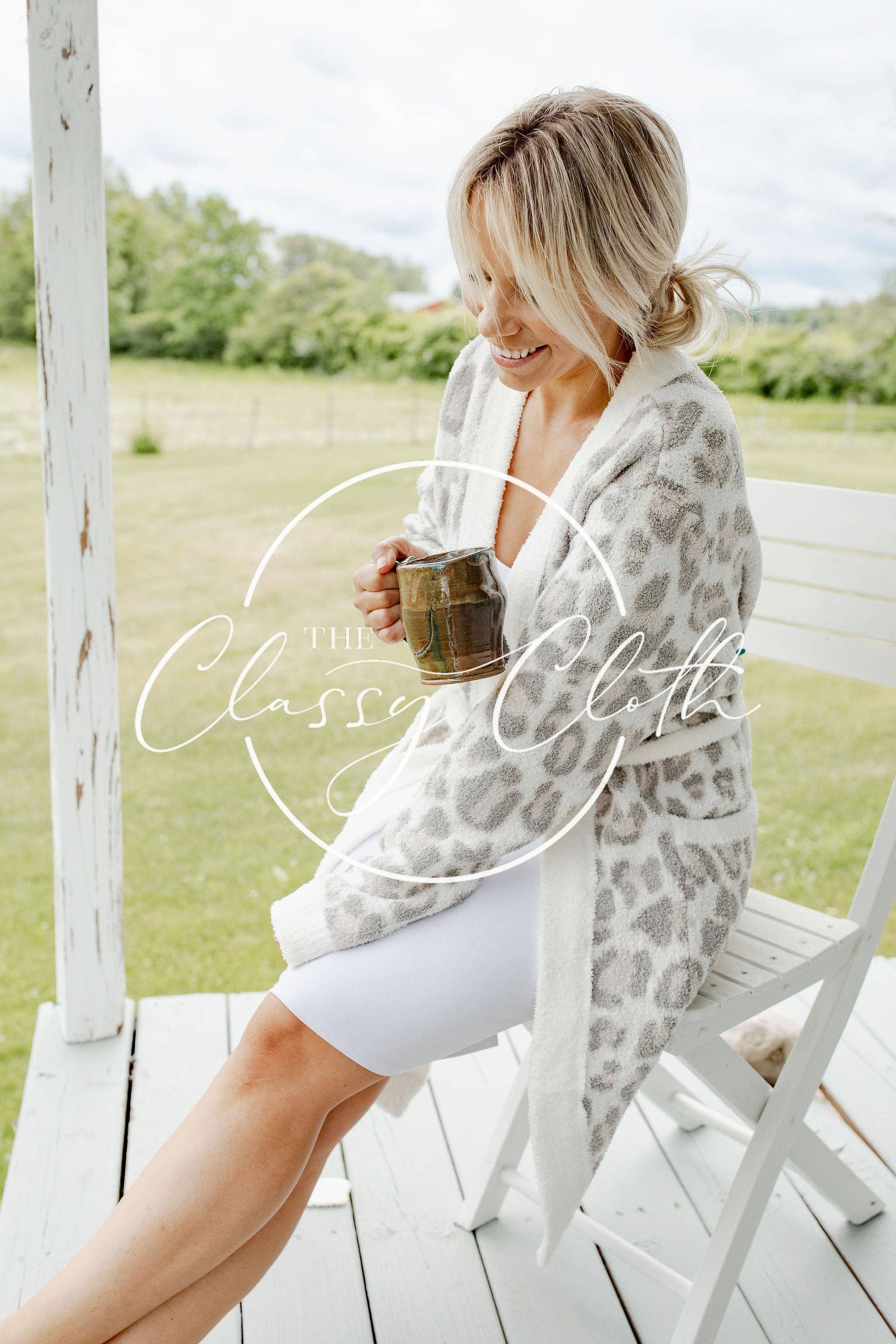 The Classy Cloth WS - Wholesale Robe - Women's - Luxe Robe - Beige Leopard RTS2